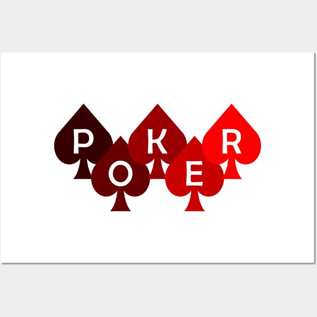 Poker Casino Saying Symbol Shirt Design Gift Wall Art by Bohnenkern